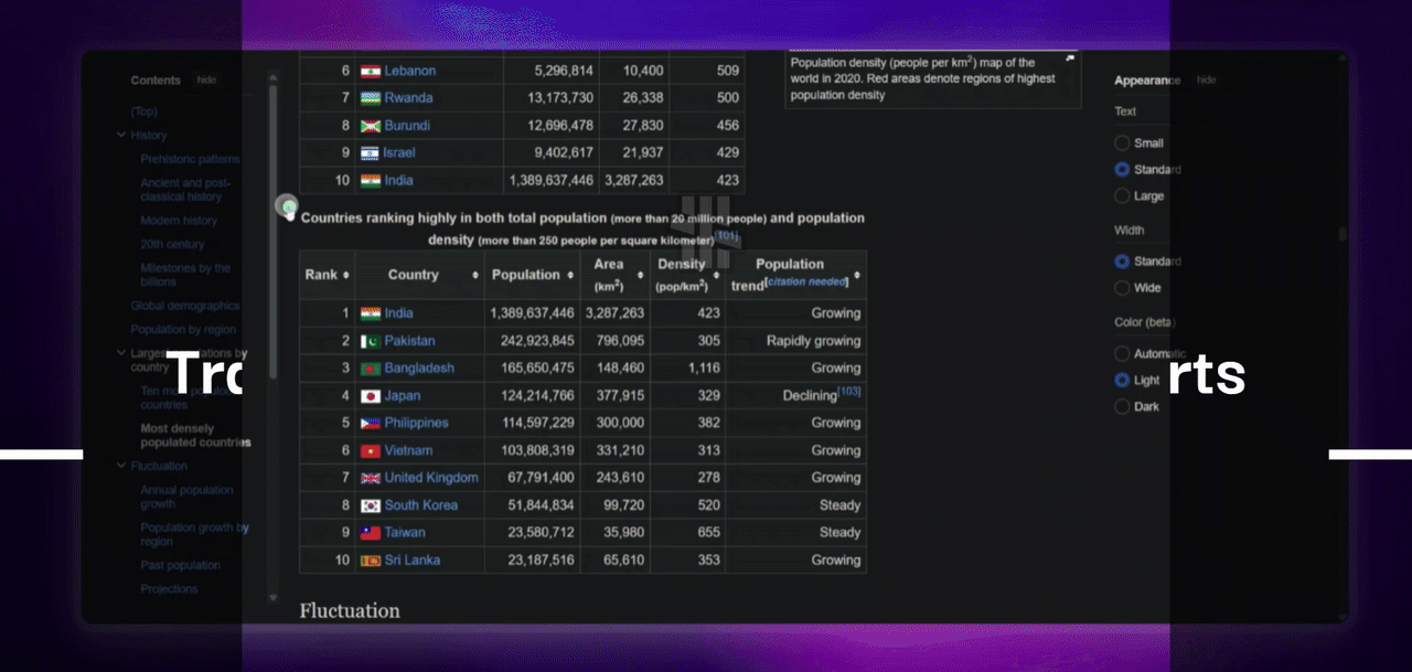 Datastripes Lens in Action
